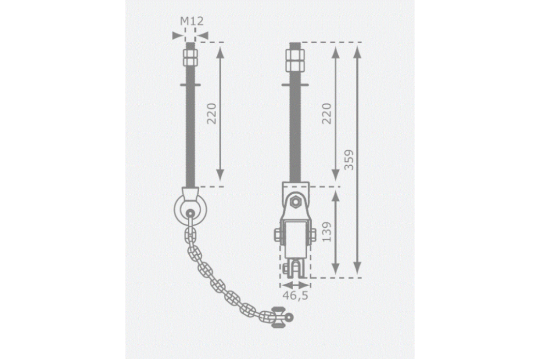 Birds Nest Swing Hook for group swingscardanthreaded bar & chain set